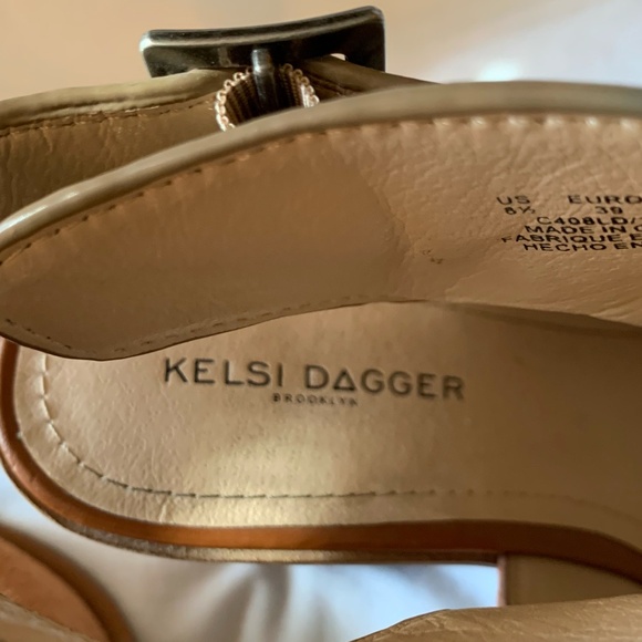 Kelsi Dagger 'Milton' suede leather open toe booties with stacked heels - Picture 9 of 11